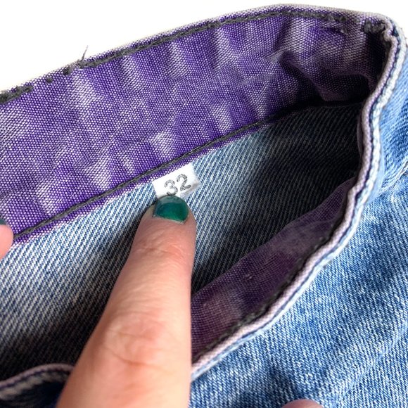 90s Authentic Exhaust Jeans Hip-hop Graffiti Denim Jeans Thrashed Ov… - Picture 12 of 12